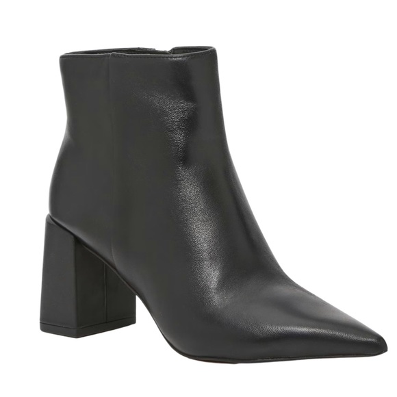 Vince Camuto Shoes - VINCE CAMUTO • Black Leather Oskana Ankle Bootie